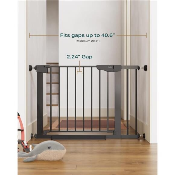 29.7"-40.6" BabyGate for Stairs,Mom's Choice Awards Winner-Dog Gate for Doorways - Picture 2 of 6